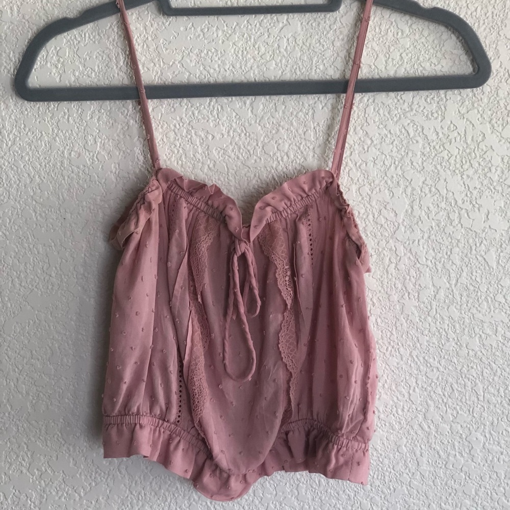 Divided small rose/pink tank-top